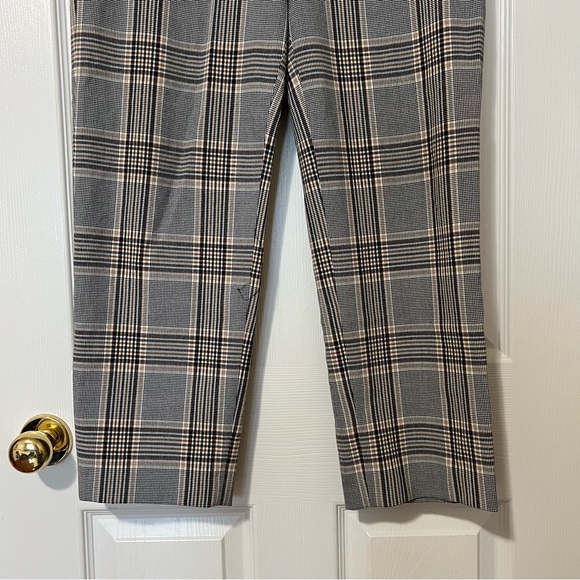 Aritzia Wilfred High-Waisted Tie Front Jallade Trouser Pants Check Plaid - Sz 6 - Picture 4 of 16